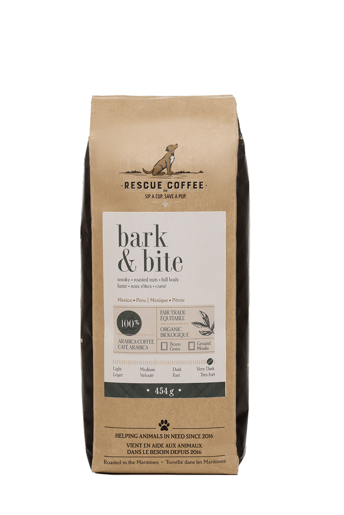 Bark & Bite | Very Dark Roast | 1lb Bag | Organic Coffee