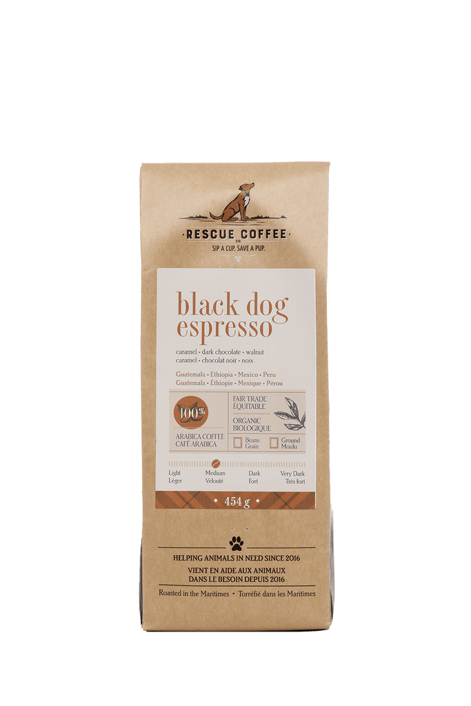 Black Dog Espresso | Medium Roast | 1lb Bag | Organic Coffee