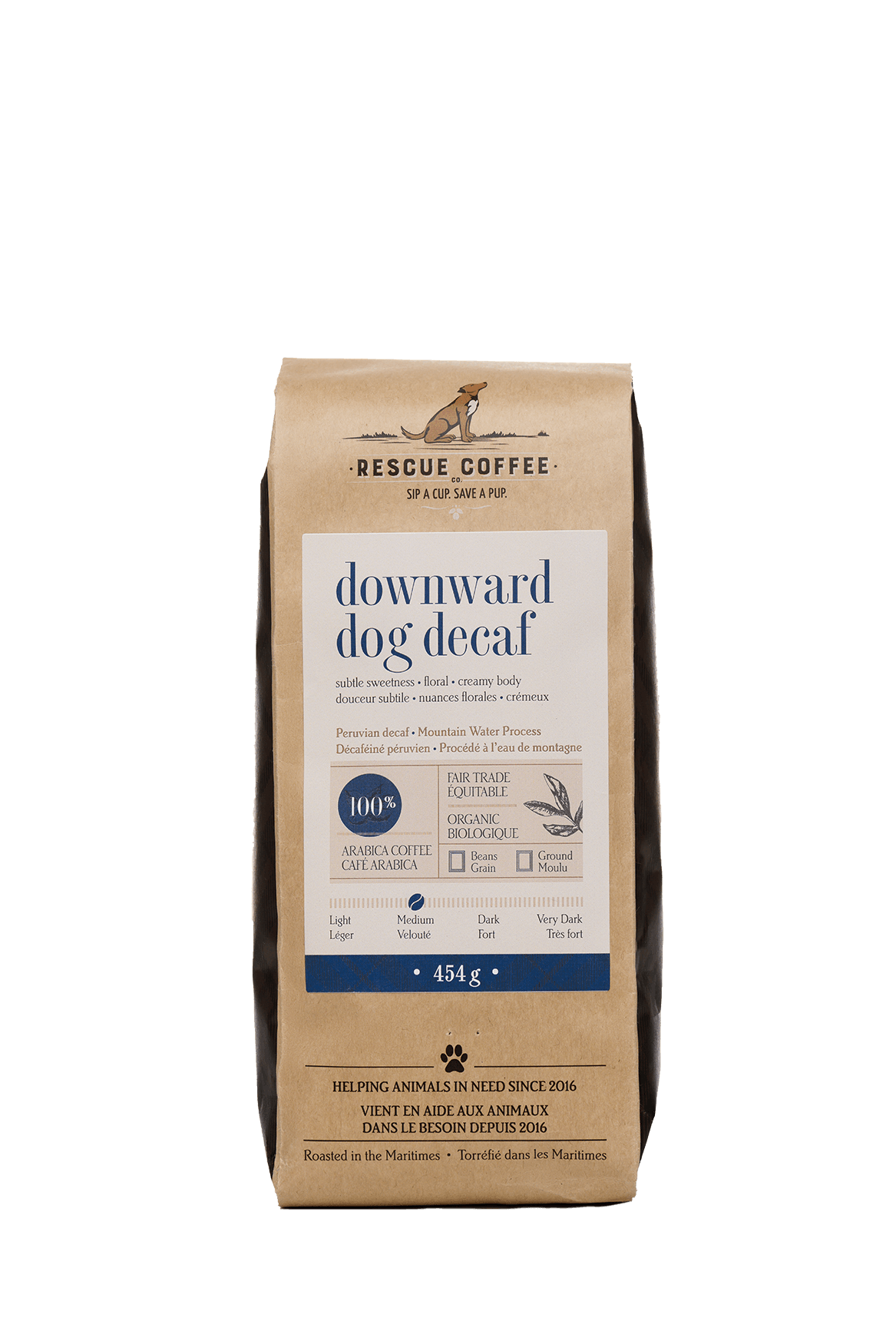Downward Dog Decaf | Medium Roast | 1lb Bag | Organic Coffee