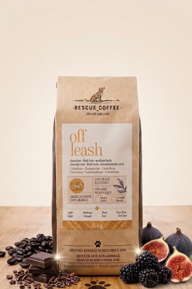 Off Leash | Medium- Dark Roast | 1 lb Bag | Organic Coffee