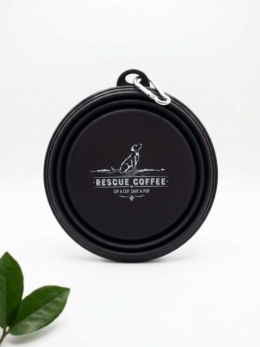 Dog Bowl - Collapsable: Rescue Coffee Signature