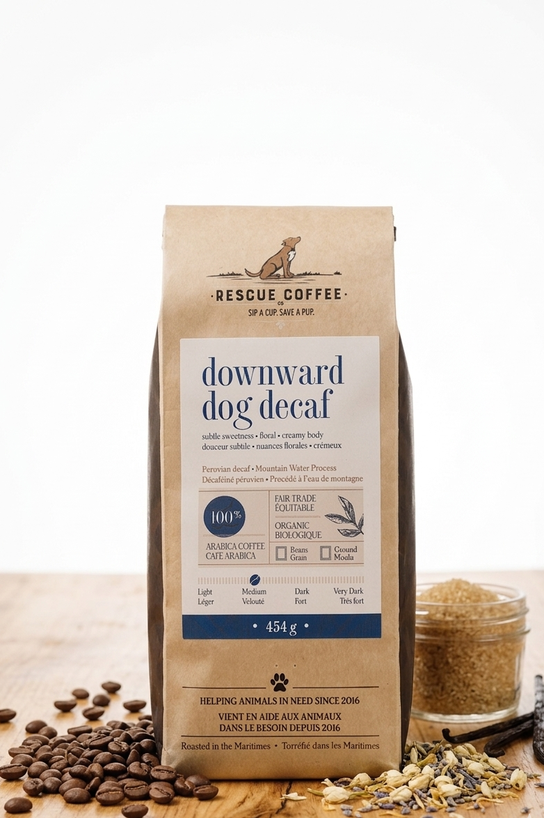 Downward Dog Decaf | Medium Roast | 1lb Bag | Organic Coffee