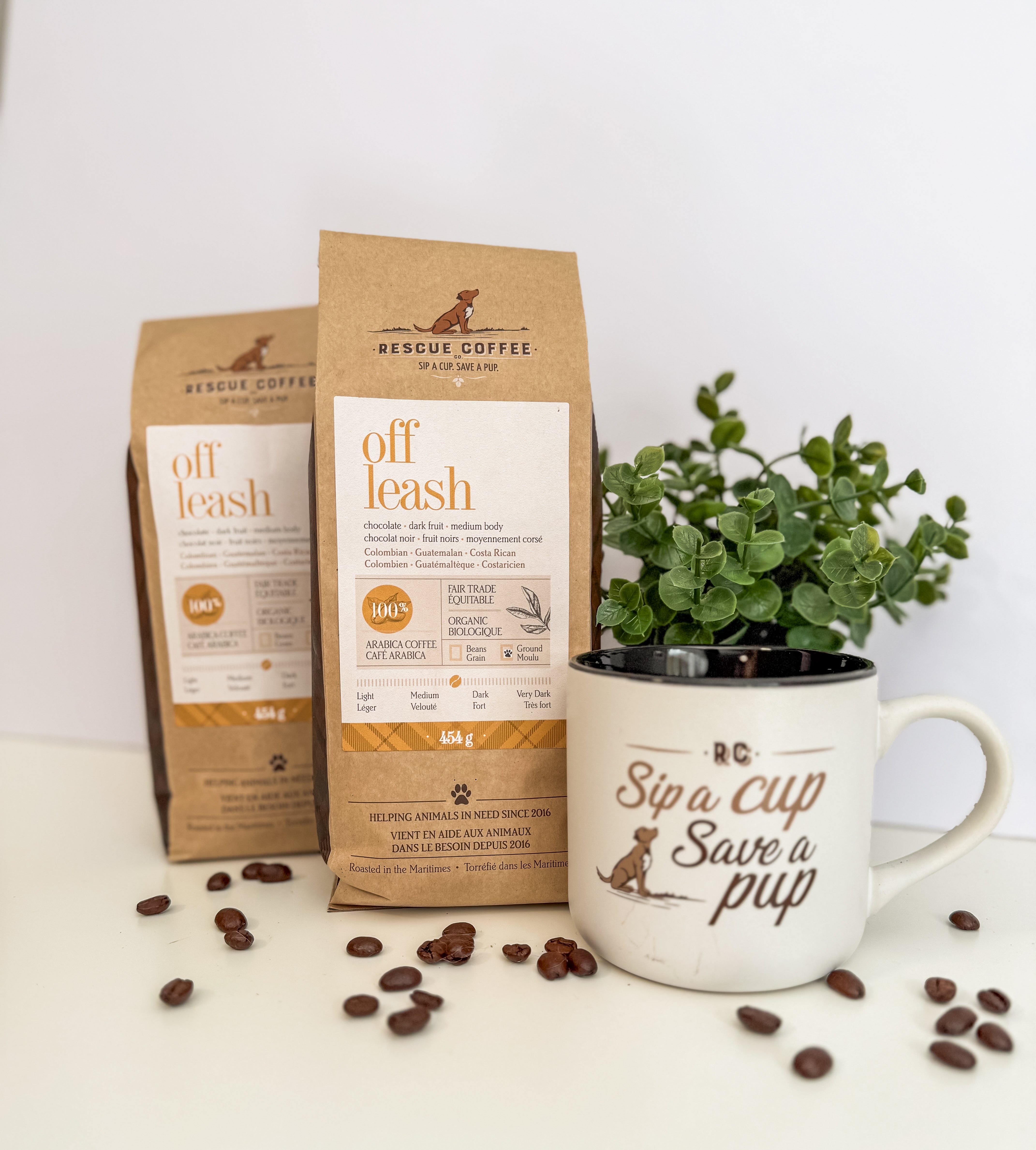 Off Leash | Medium- Dark Roast | 1 lb Bag | Organic Coffee