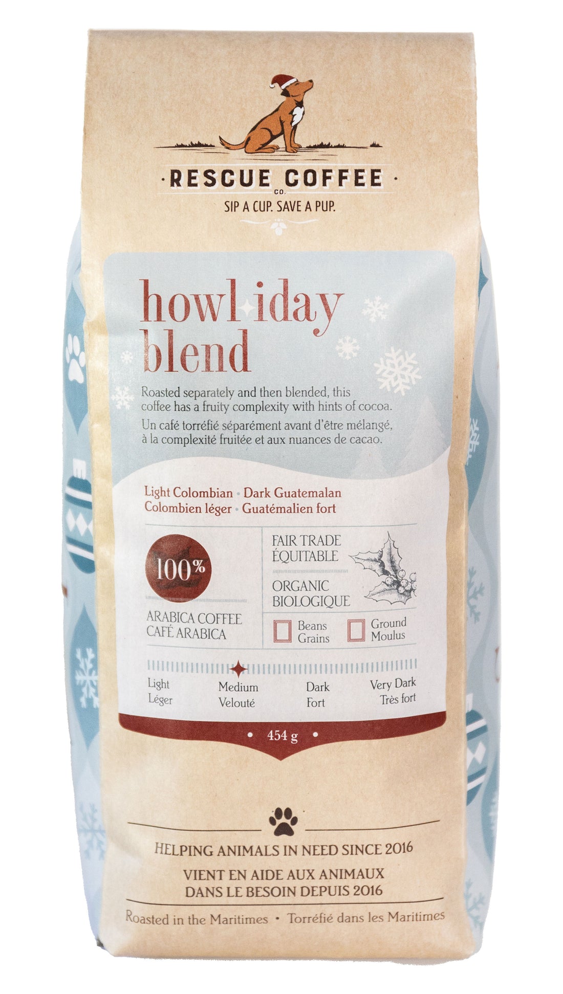 Howl-iday Blend| Light/ Dark Roast| 1lb Bag | Organic Coffee